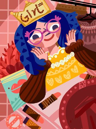 三八妇女节女神节插画