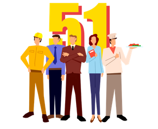 手绘卡通可爱人物艺术字5.1五一劳动节海报节日设计素材PNG免抠图