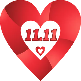 渐变色环立体爱心圈圈双十一字体元主题