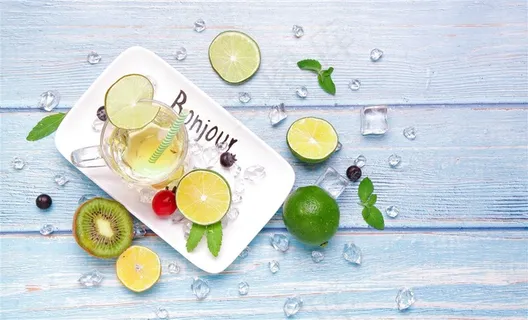 柠檬猕猴桃果汁饮料图片