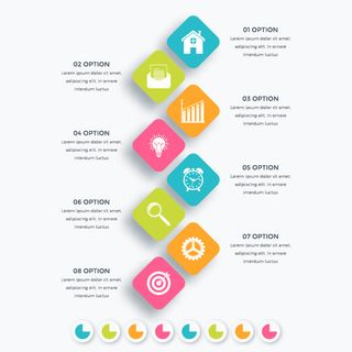 设置信息图形数据信息可视化模板股票向量