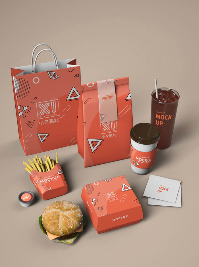 包装智能贴图样机VI效果PSD素材