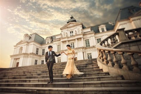 拉斐特城堡婚纱外拍高清写真
