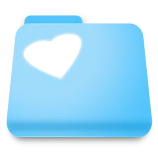 蓝色爱心文件夹