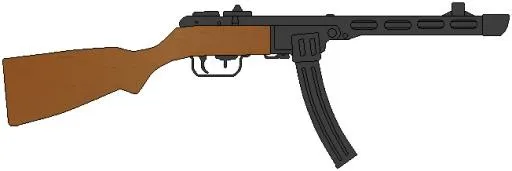 PPSh-41 PNG免抠(652x218)