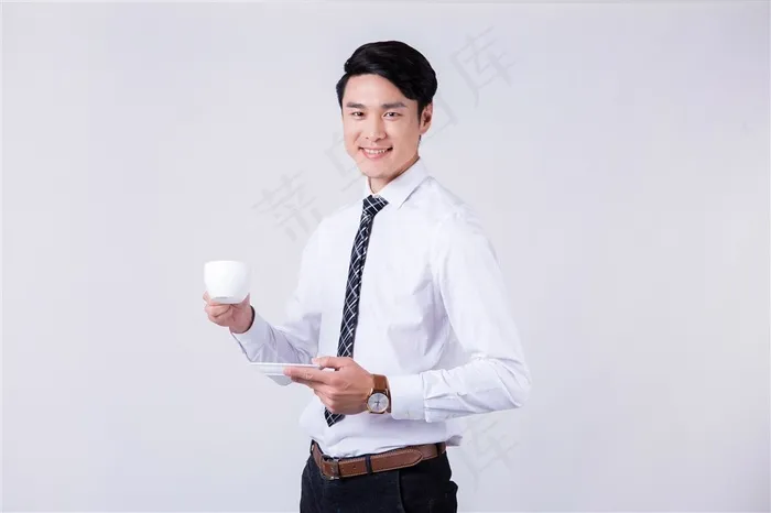 喝咖啡的商务男士男人图片