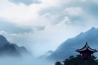 国风建筑意境背景