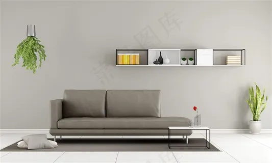 简约沙发背景高清摄影图片