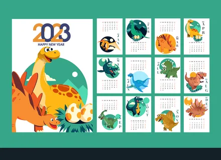 2023日历 2023年挂历 兔年日历 
