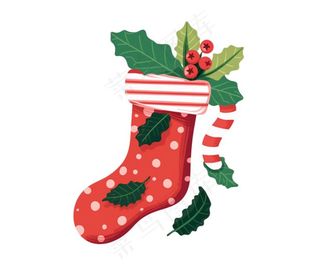 圣诞袜子卡通免抠
