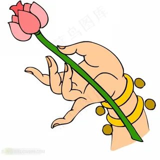 手执莲花的观音手势