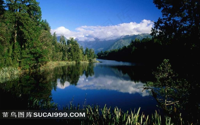 美丽的湖泊自然美景摄影素材
