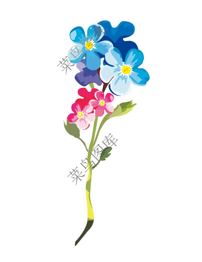 花朵矢量图ai矢量模版下载