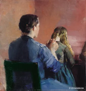 克里斯蒂安·克罗格-一位抱怨小女儿头发的母亲