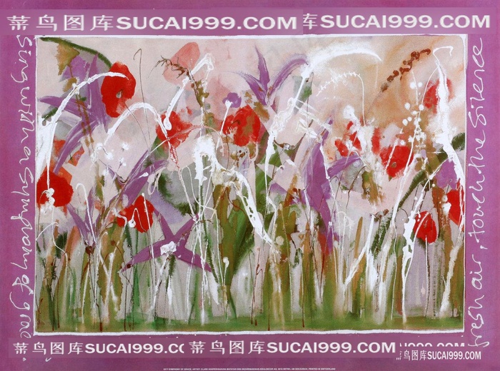 唯美花卉油画风景画