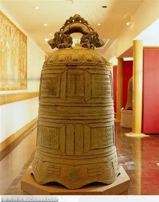 中华传统艺术黄色的钟图片