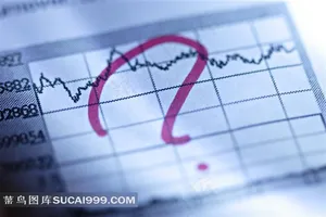 股市数据上画着问号