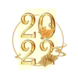 2022虎年新年国潮手写艺术字体春节海报数字设计png免扣图psd素材