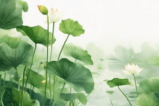 简约水墨绿色国风背景