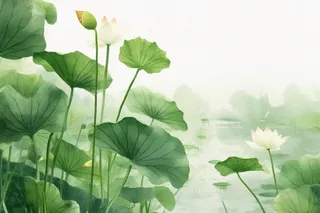 简约水墨绿色国风背景