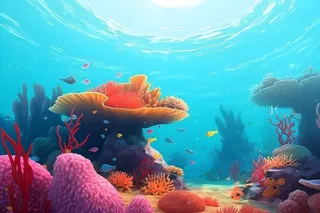 海洋生物海面阳光