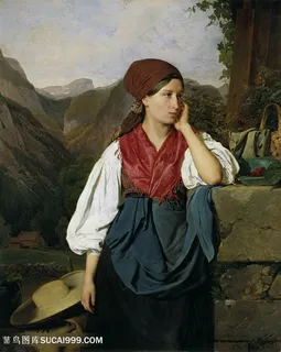 1844年，弗朗茨 · 艾伯-贝利山前采摘者