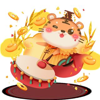 可爱2022年虎年吉祥物卡通形象新年海报元素AI矢量图PSD分层设计素材