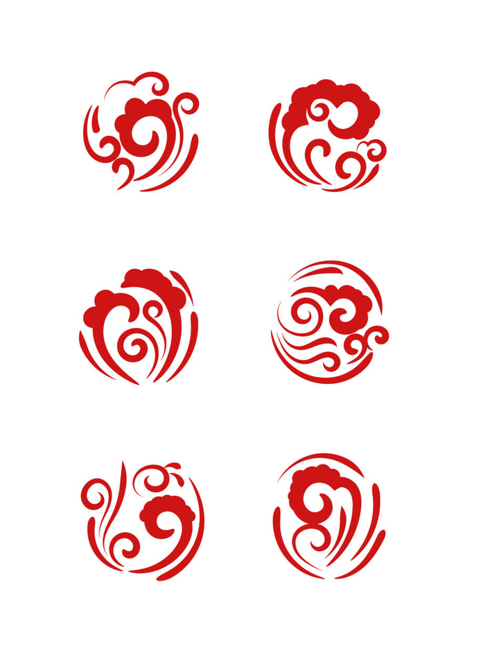 中国风古典式线条祥云纹底纹图案纹理装饰背景素材AI素材