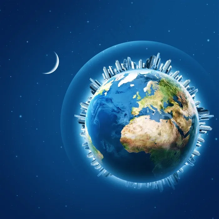 创意蓝色漂亮地球高清图片