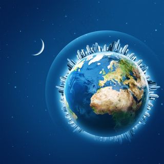 创意蓝色漂亮地球高清图片