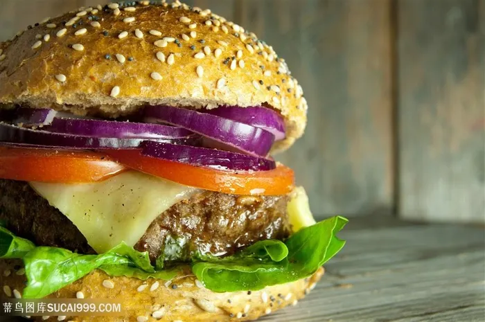 现实中的汉堡图片