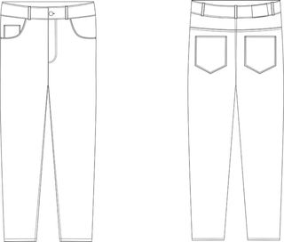 牛仔裤 男装矢量