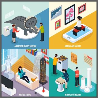 美术画廊旅行互动博物馆传染媒介