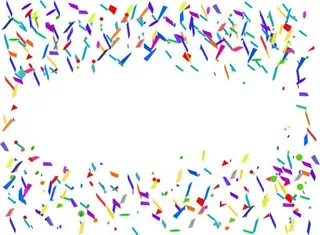 五彩纸屑 PNG免抠