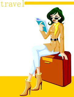 黄色卡通风动画动漫素描线稿海报图片素材矢量图人物52