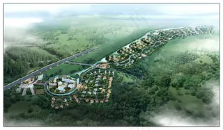 别墅区景观规划鸟瞰图