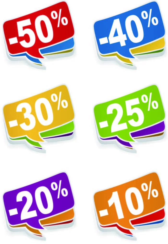 免抠百分比折扣标签