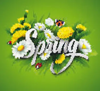 欢迎春天到花开风景