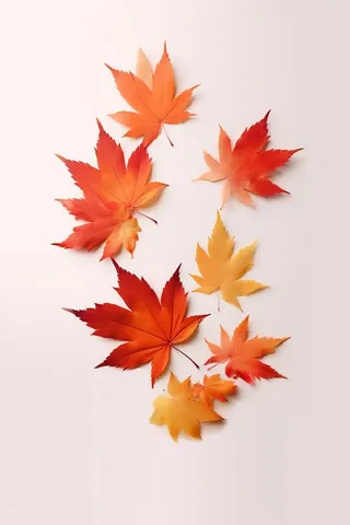 秋叶橙红色意境大气背景