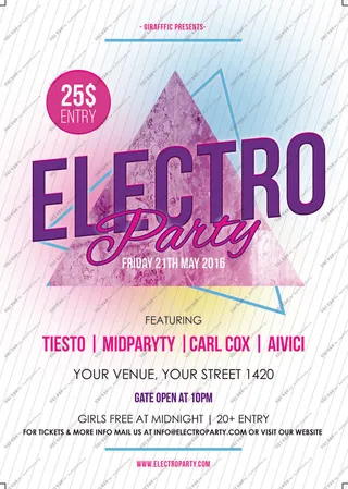 科技感多边形海报模板