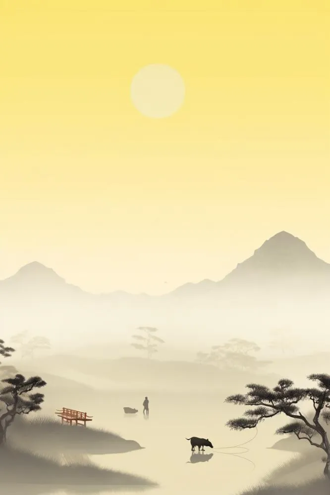 意境复古风节气背景(896x1344)