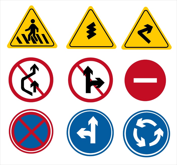 矢量道路标识素材