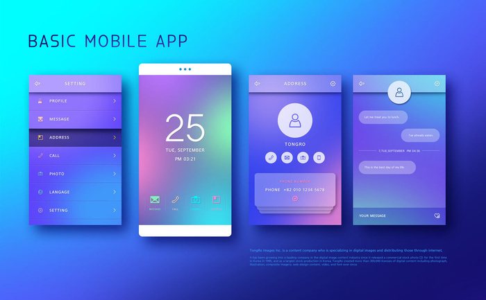 UI多页面包装展示手机APP交互界面样机长图概念PSD设计模板