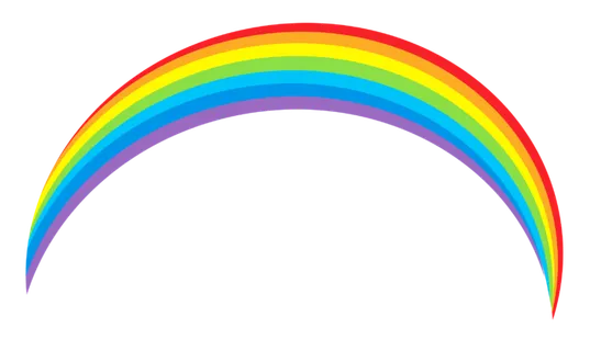 彩虹弧形卡通
