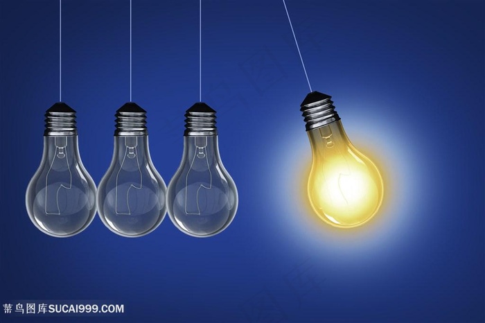 创新灯泡发光