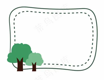 小树卡通框
