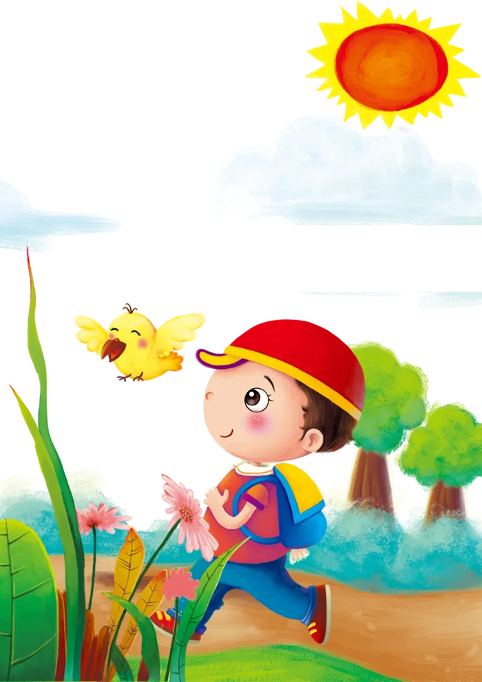 孩子捉蝴蝶