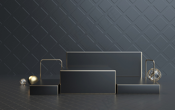 C4D电商场景模型渲染背景