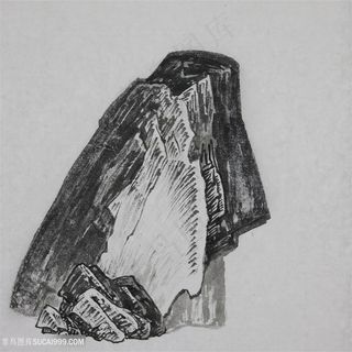 王军河工笔山水青绿山水传统山水皴法国画界画鬼脸皴袁江袁耀大斧劈2