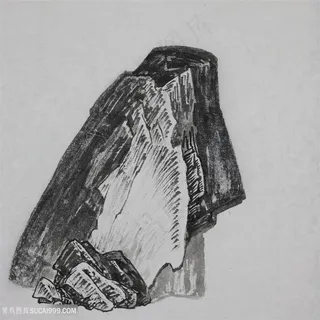 王军河工笔山水青绿山水传统山水皴法国画界画鬼脸皴袁江袁耀大斧劈2